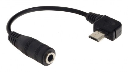 POWERTECH Αντάπτορας Micro USB 90° (M) σε 3.5mm 4pin (F) CAB-U128, 0.2m