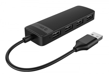ORICO USB 2.0 hub FL02, 4x USB ports, μαύρο