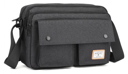 ARCTIC HUNTER τσάντα ώμου GK0075-BK με θήκη laptop 12.1”, μαύρη