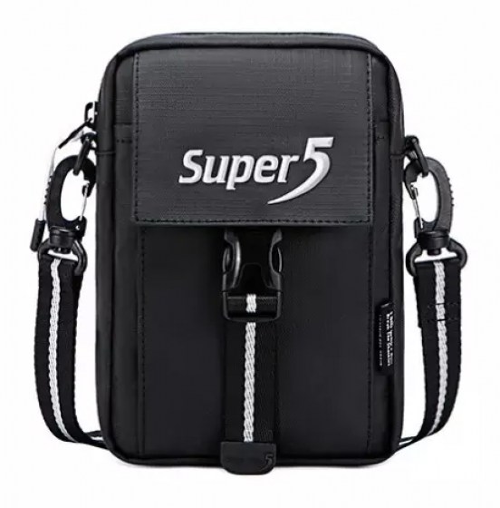 SUPER FIVE τσάντα ώμου K00104-BK, μαύρη