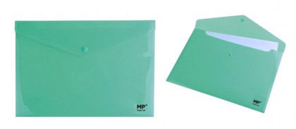 MP πλαστικός φάκελος Α4 με κούμπωμα PC005-AG, 33x23cm, πράσινος