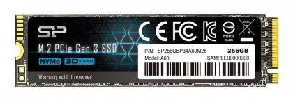 SILICON POWER SSD PCIe Gen3x4 P34A60 M.2 2280, 256GB, 2.200-1.600MB/s